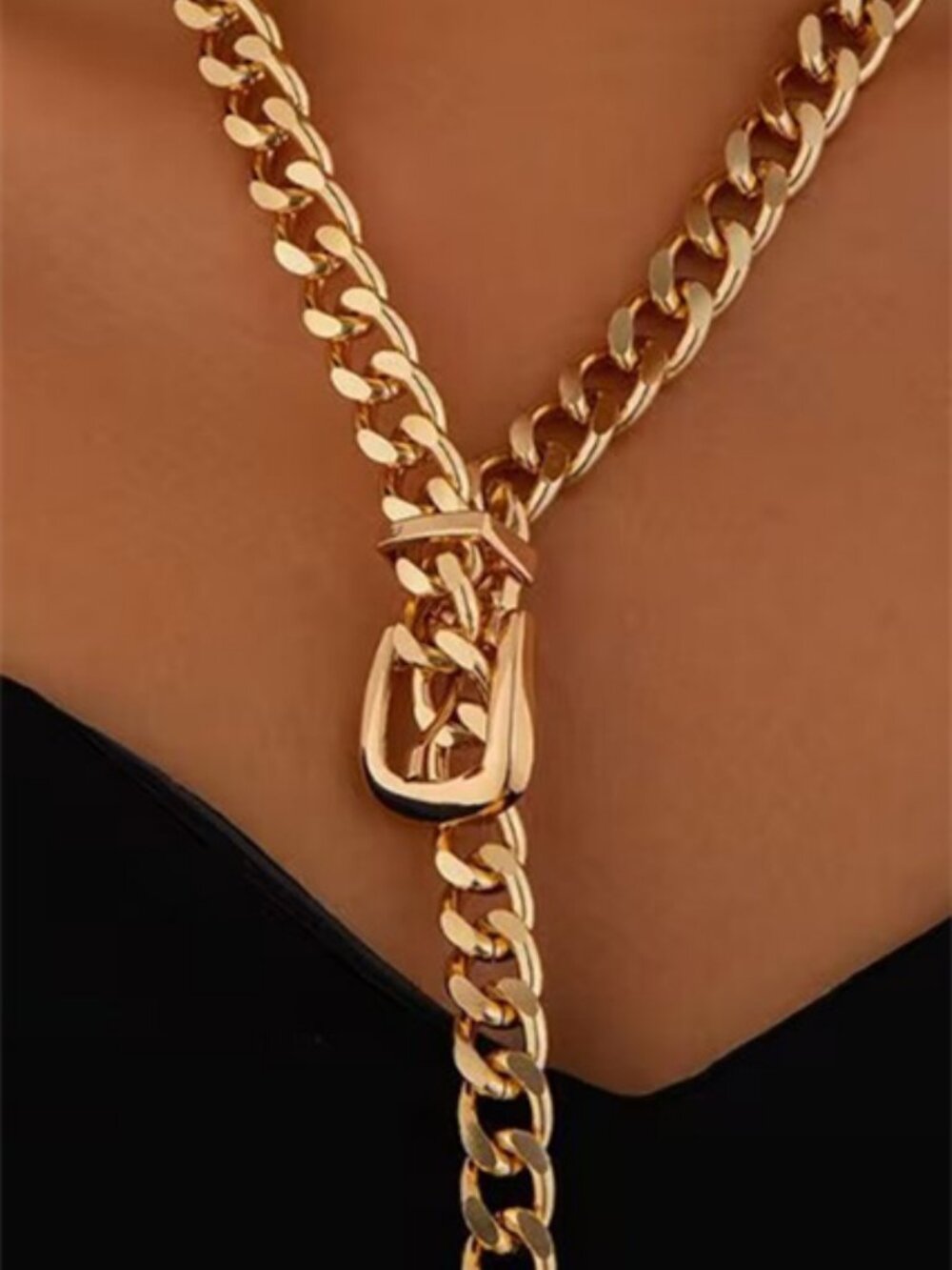 belt buckle necklace